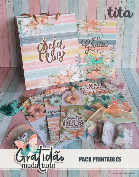 Gratidão Muda Tudo - Pack Printables