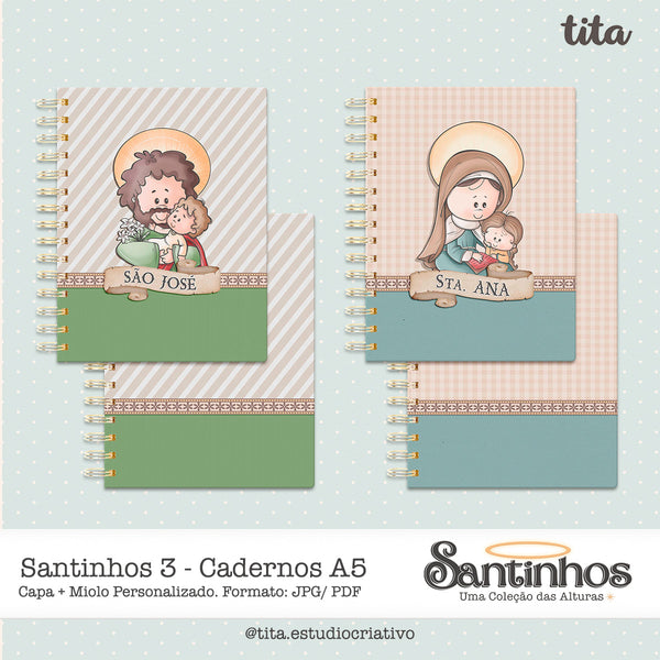 Santinhos 3  - Cadernos A5