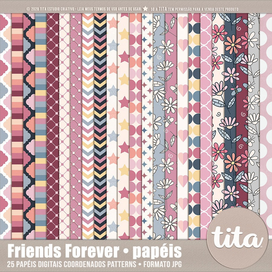 Friends Forever • Kit Digital – Tita Estúdio Criativo