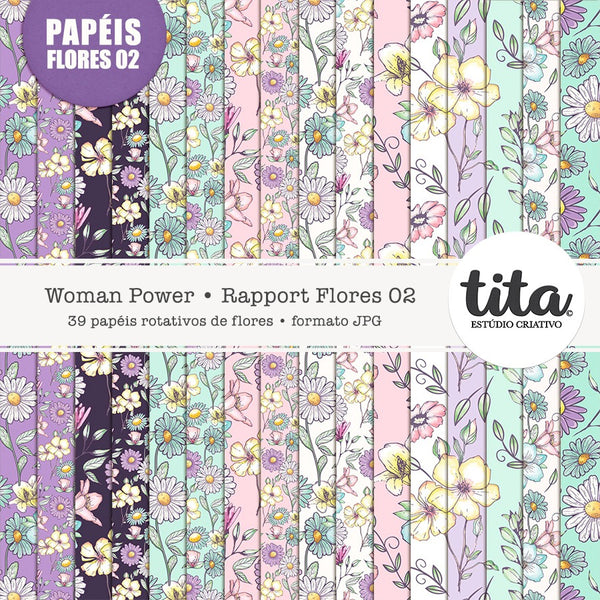 Woman Power 2 - Papéis Flores Rotatórias  02