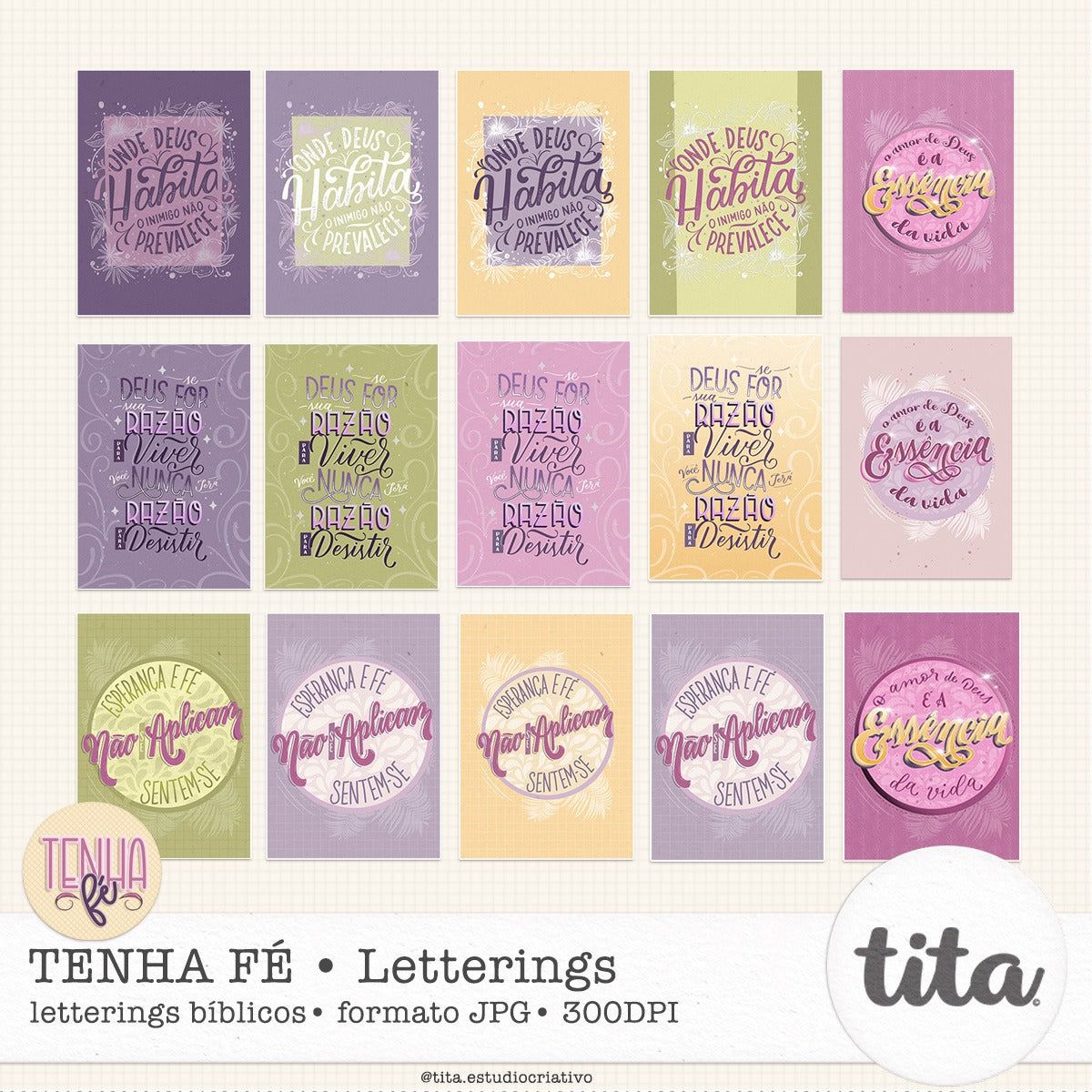 Tenha Fé - Letterings – Tita Estúdio Criativo