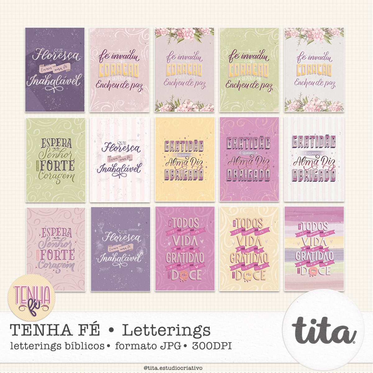 Tenha Fé - Letterings – Tita Estúdio Criativo