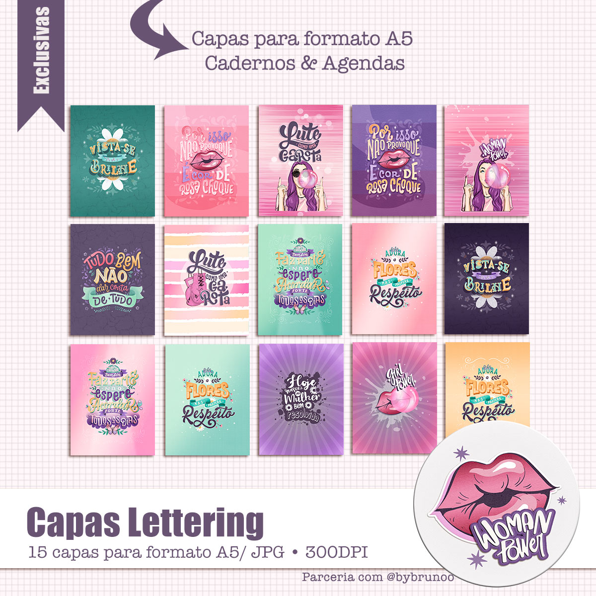 Woman Power - Capas Lettering – Tita Estúdio Criativo