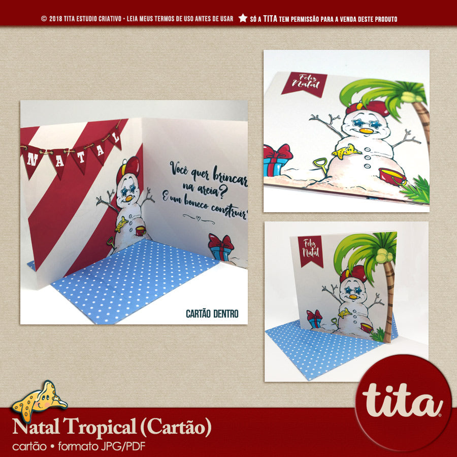 Natal Tropical - Cartões Printables – Tita Estúdio Criativo Natal Tropical - Cartões Printables – Tita Estúdio Criativo