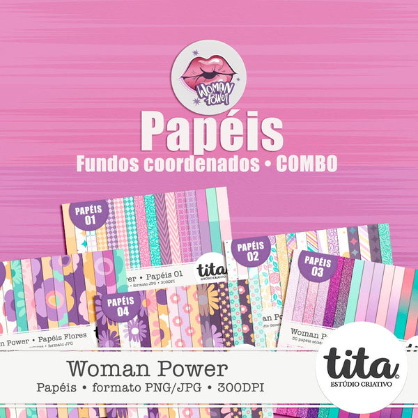 Woman Power - Combo Papéis